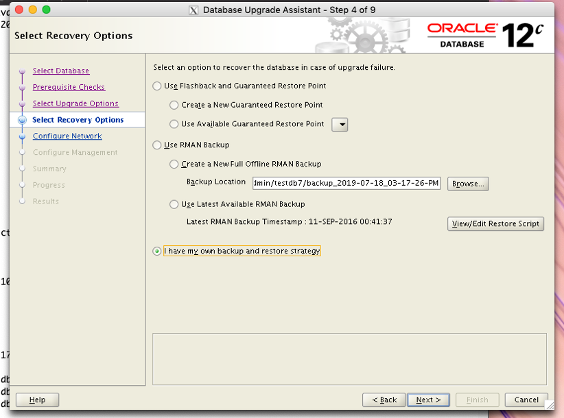 How do I reconfigure my standby after a database upgrade?