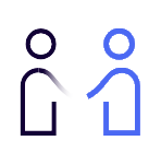 hand shake blue