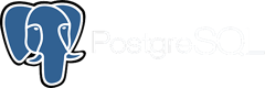 postgreSQL logo white